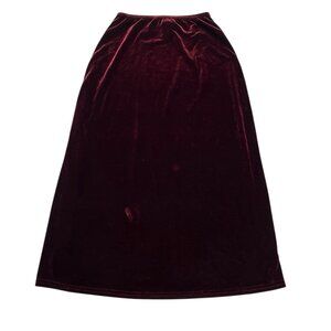 Vintage KC Parker Skirt Womens 12 Dark Burgundy Velvet Midi Whimsigoth Fairy Y2K